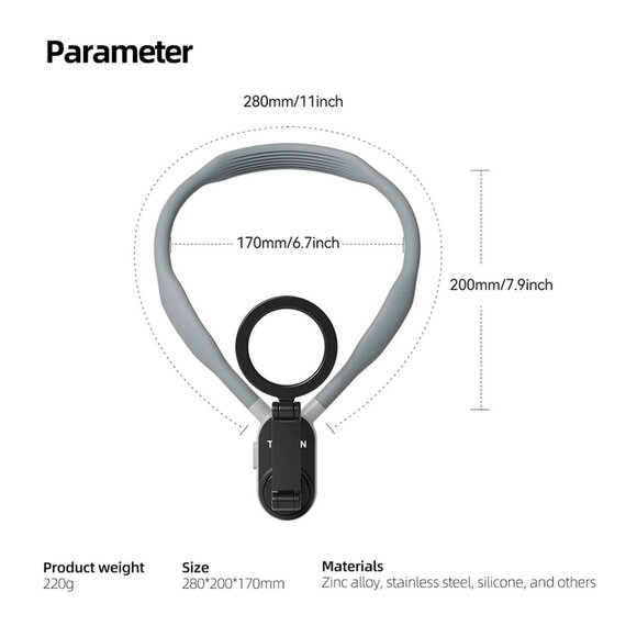 TELESIN MagSafe Neck Mount POV for iPhone 16/15/14/13/12 & Android - Picture 12 of 14